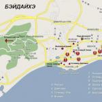 Информация о курорте: карта, время, население Карта бэйдайхэ на русском языке