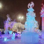 أكبر مدينة جليدية في روسيا منحوتات الجليد الروسية في كراسنايا بريسنيا
